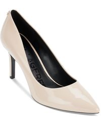Karl Lagerfeld - Royale Pointed-toe Patent Dress Pumps - Lyst