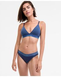 Calvin Klein - Icon Cotton-modal Lightly Lined Triangle Bralette Qf8498 - Lyst