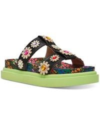 Betsey Johnson - Madox Embellished Platform Footbed Sandals - Lyst