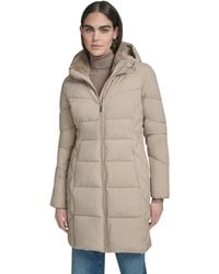 Calvin Klein - Collar Hooded Puffer Coat - Lyst