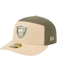 KTZ - Â Light Beige/olive Las Vegas Raiders Two-tone Color Pack Split Panel 59fifty Fitted Hat - Lyst