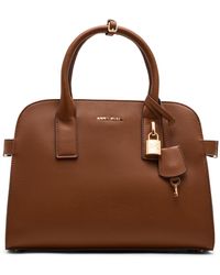 Anne Klein Triple Compartment Satchel Bag in Black | Lyst