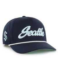 '47 - 47 Brand Deep Sea Blue Seattle Kraken Overhand Logo Side Patch Hitch Adjustable Hat - Lyst