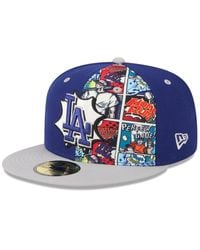 KTZ - Royal/gray Los Angeles Dodgers 2025 Mlb Diamond Hero Edition 59fifty Fitted Hat - Lyst