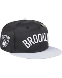 KTZ - Black/gray Brooklyn Nets Throwback Satin Vintage Pin Two-tone 59fifty Fitted Hat - Lyst
