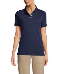 Lands' End - School Uniform Short Sleeve Interlock Polo Shirt - Lyst
