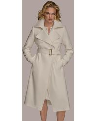 Donna Karan - Belted Notched-collar Trench Coat - Lyst