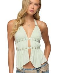 Edikted - Izora Button Split Front Top - Lyst