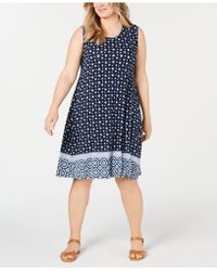 plus size sleeveless swing dress
