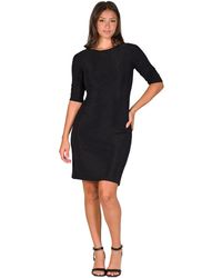 24seven Comfort Apparel - Petite Elbow Length Sleeve Shimmer Bodycon Mini Party Dress - Lyst