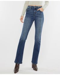 Kancan - High Rise Skinny Denim Bootcut Jeans - Lyst