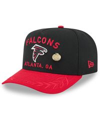 KTZ - Black/red Atlanta Falcons 2025 Nfl Draft On Stage A-frame 59fifty Fitted Hat - Lyst