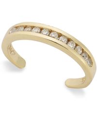 Giani Bernini B. Brilliant 18k Gold Over Sterling Silver Toe Ring, Cubic Zirconia Channel-set Toe Ring (1/5 Ct. T.w.) - Metallic