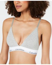 Calvin Klein - Modern Cotton Lightly Lined Triangle Bralette Qf5650 - Lyst