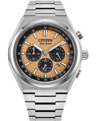 Citizen - Eco-drive Chronograph Zenshin Super Titanium Bracelet Watch 43mm - Lyst