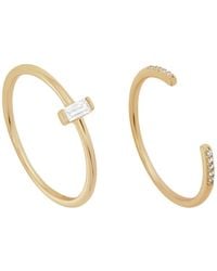 Macy's - 2-piece Cubic Zirconia Open Stackable Ring Set (0.23 Ct. T.w. - Lyst