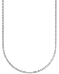 Macy's - Pave Diamond-cut Box Chain Necklace - Lyst