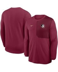 Nike - Florida State Seminoles 2025 Sideline Coach Uv Performance Long Sleeve T-shirt - Lyst