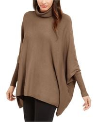alfani striped poncho sweater