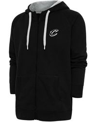 Antigua - Cleveland Cavaliers Metallic Logo Victory Raglan Full-zip Hoodie - Lyst