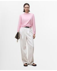 Mango - Wool-blend Round-neck Sweater - Lyst