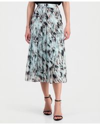 Kasper - Petite Pull-on Pleated Front Midi Skirt - Lyst