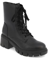 MIA - Aldana Lace-up Combat Booties - Lyst