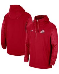 Nike - Ohio State Buckeyes 2023 Coach Half-zip Hooded Jacket - Lyst