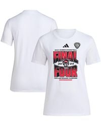 adidas - White Nc State Wolfpack 2024 Ncaa Basketball Tournament March Madness Final Four Locker Room T-shirt - Lyst