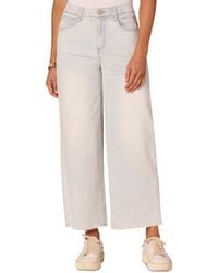 Democracy - "ab" Solution Skyrise Frayed-hem Wide-leg Boyfriend Jeans - Lyst