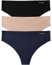 Calvin Klein - Invisibles Seamless Microfiber Tag-free Thong - Lyst