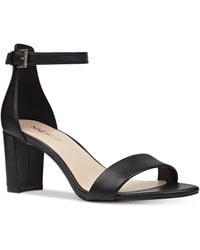 Nine West - Pruce Round Toe Block Heel Dress Sandals - Lyst