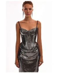 Milla - Sensational Spaghetti Straps Sequined Corset - Lyst