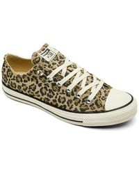 Converse - Chuck Taylor All Star Leopard-print Jacquard Low Top Sneakers From Finish Line - Lyst