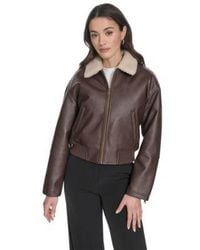 Levi's - Faux Leather Bomber With Laydown Collar - Lyst