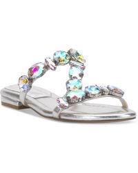 Jessica Simpson - Avimma Embellished Flat Sandals - Lyst