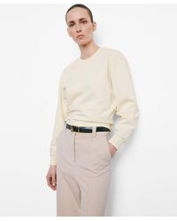Mango - Round-neck Cotton Sweatshirt - Lyst