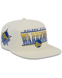 KTZ - Golden State Warriors Team Bar Lightweight Corduroy Golfer Snapback Hat - Lyst