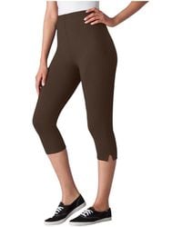 Woman Within - Plus Size Within Stretch-cotton Knit Pull-on Capri leggings - Lyst