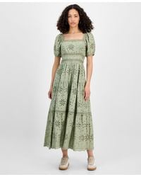 And Now This - Eyelet Cotton Maxi Dress - Lyst