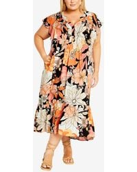 Avenue - Plus Size Bellini Print Maxi Dress - Lyst