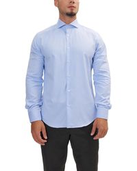 Ron Tomson - Modern Spread Collar Fitted Shirt - Lyst