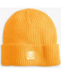 Timberland - Logo Cuff Fisherman Beanie - Lyst