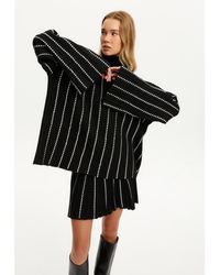 Nocturne - Studded Oversized Knit Sweater - Lyst