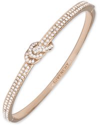 Givenchy - Crystal Stone Silver-tone Bangle Bracelet - Lyst