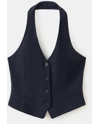 Mango - Buttons Halter-neck Vest - Lyst