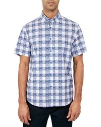 Society of Threads - Regular Fit Non-iron Performance Stretch Floral Check Print Button-down Shirt - Lyst