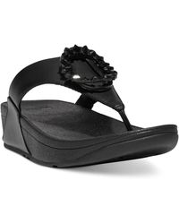 Fitflop - Black Lulu Crystal Circle Sandals - Lyst