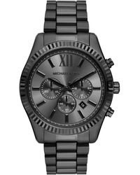 Michael Kors - Lexington Chronograph Ion Plated Stainless Steel Watch 44mm - Lyst
