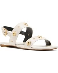 Kate Spade - Spade Flower Studded Flat Sandals - Lyst